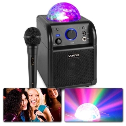 Głośnik karaoke, kula LED, SBS50B, BT, Vonyx, czarny